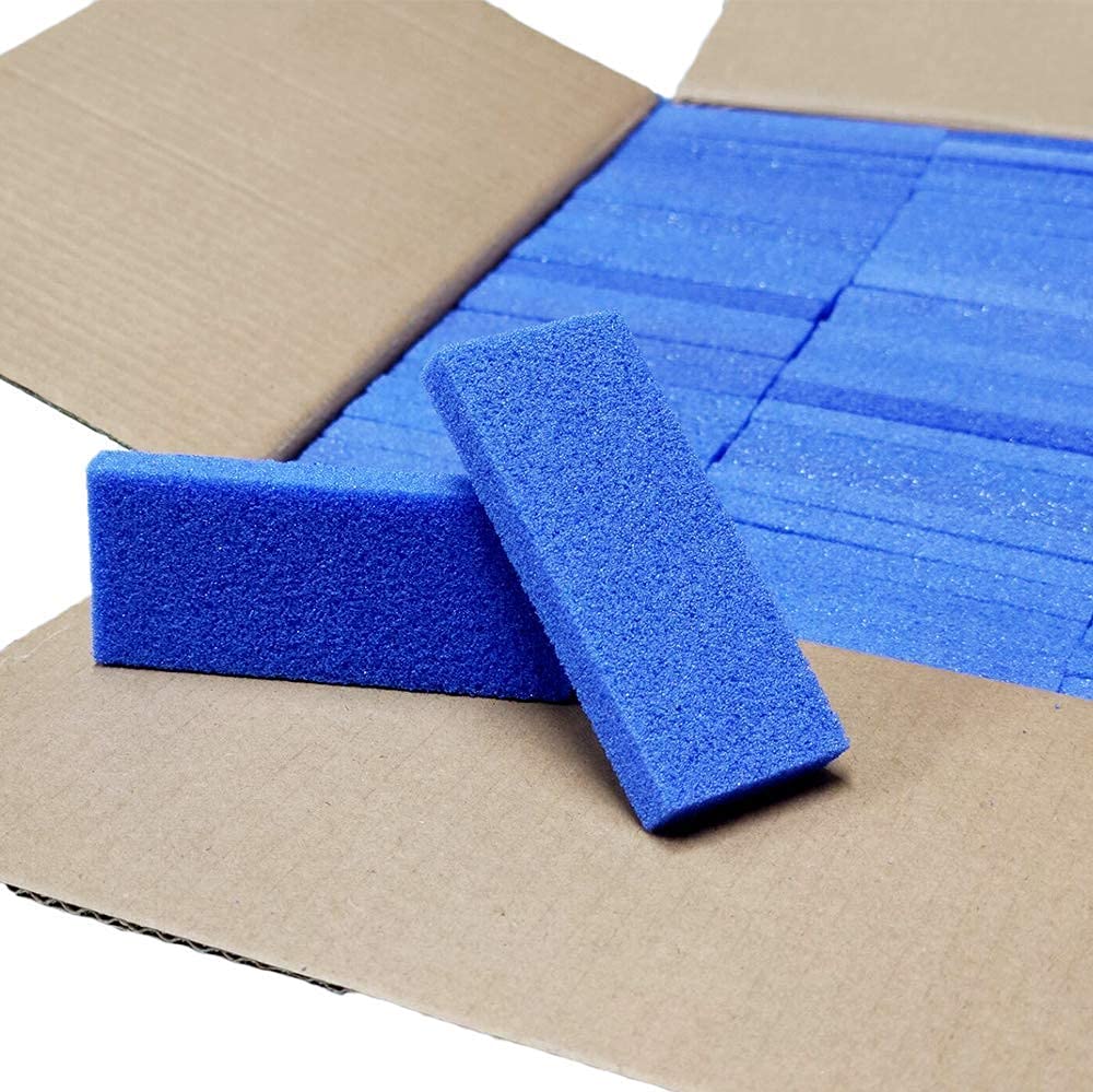 Disposable Foot Care Pumice Stone for Nail Salon Foot Care Blue Coarse, 300 PCS/BOX
